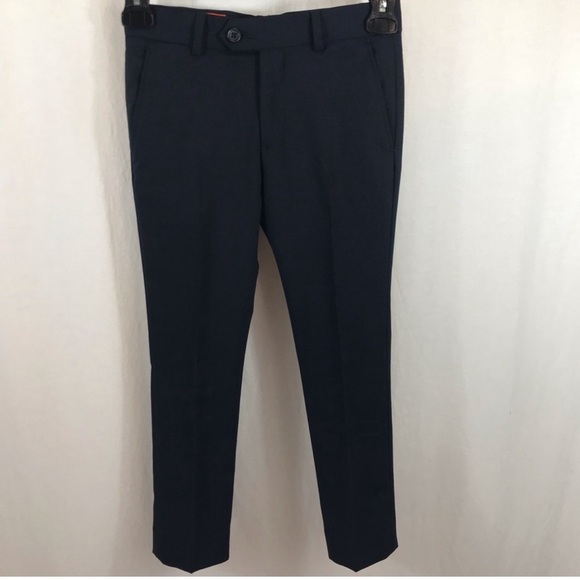 Tallia Boys Solid Navy Wool Blend Suit Size 6 - Picture 5 of 8